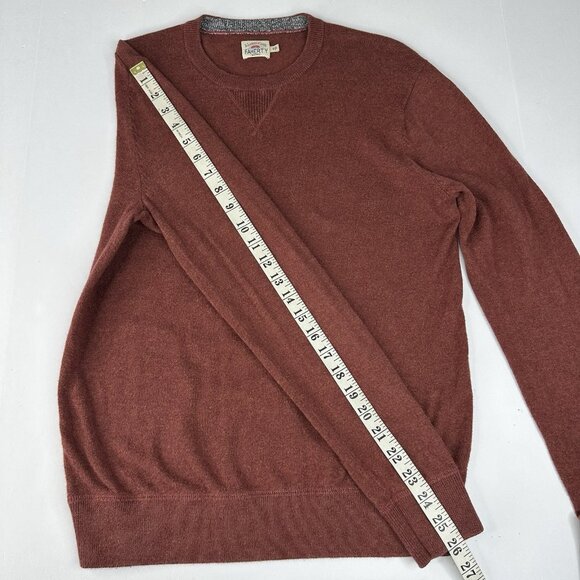 Fatherly Women's Brown Crewneck Cashmere Cotton Long Sleeve Knit Sweater S/C36.9 - Picture 12 of 13